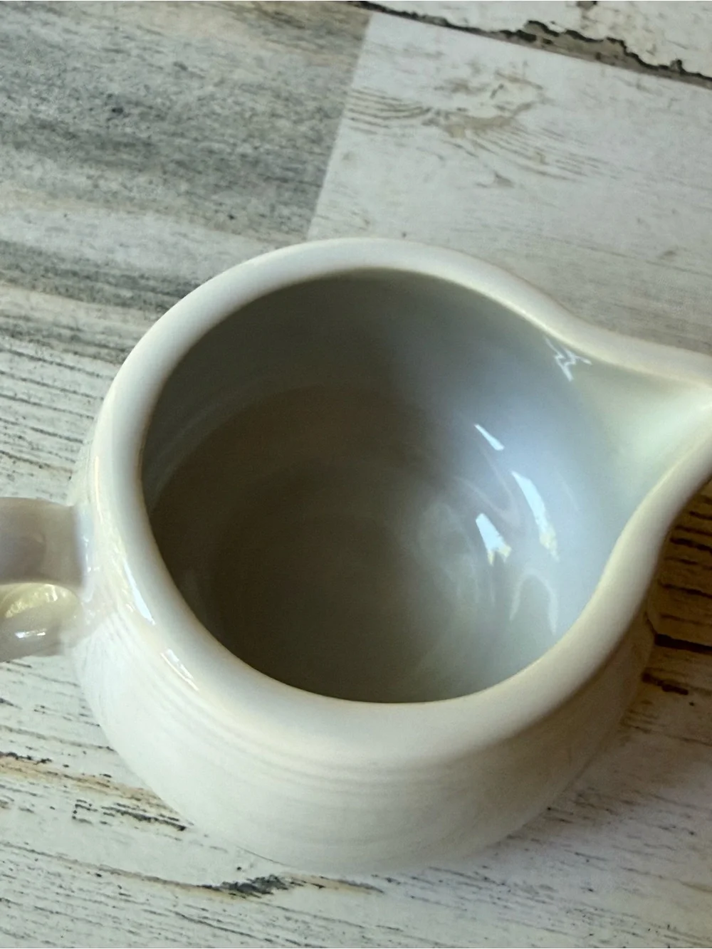 Fiesta White Ceramic Individual Creamer (Retired) Fiestaware Replacement